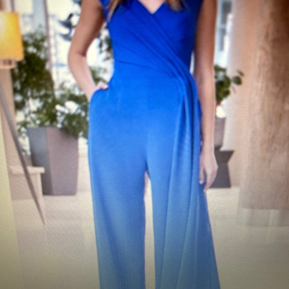 Alexander by Daymor deep V neckline long jumpsuit